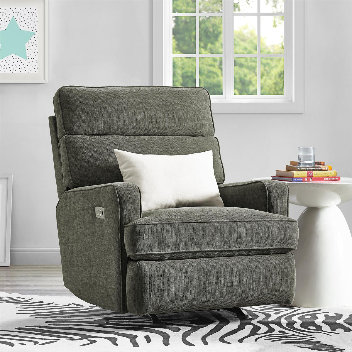 Kizzie Dual Power Rocking Recliner Bertini Baby DHP Furniture