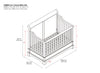 Bertini Pembrooke 5-in-1 Convertible Crib for Nursery, Natural Rustic - Natural Rustic