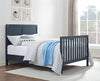 Wyatt Wooden Bed Rails - Graphite Blue - N/A